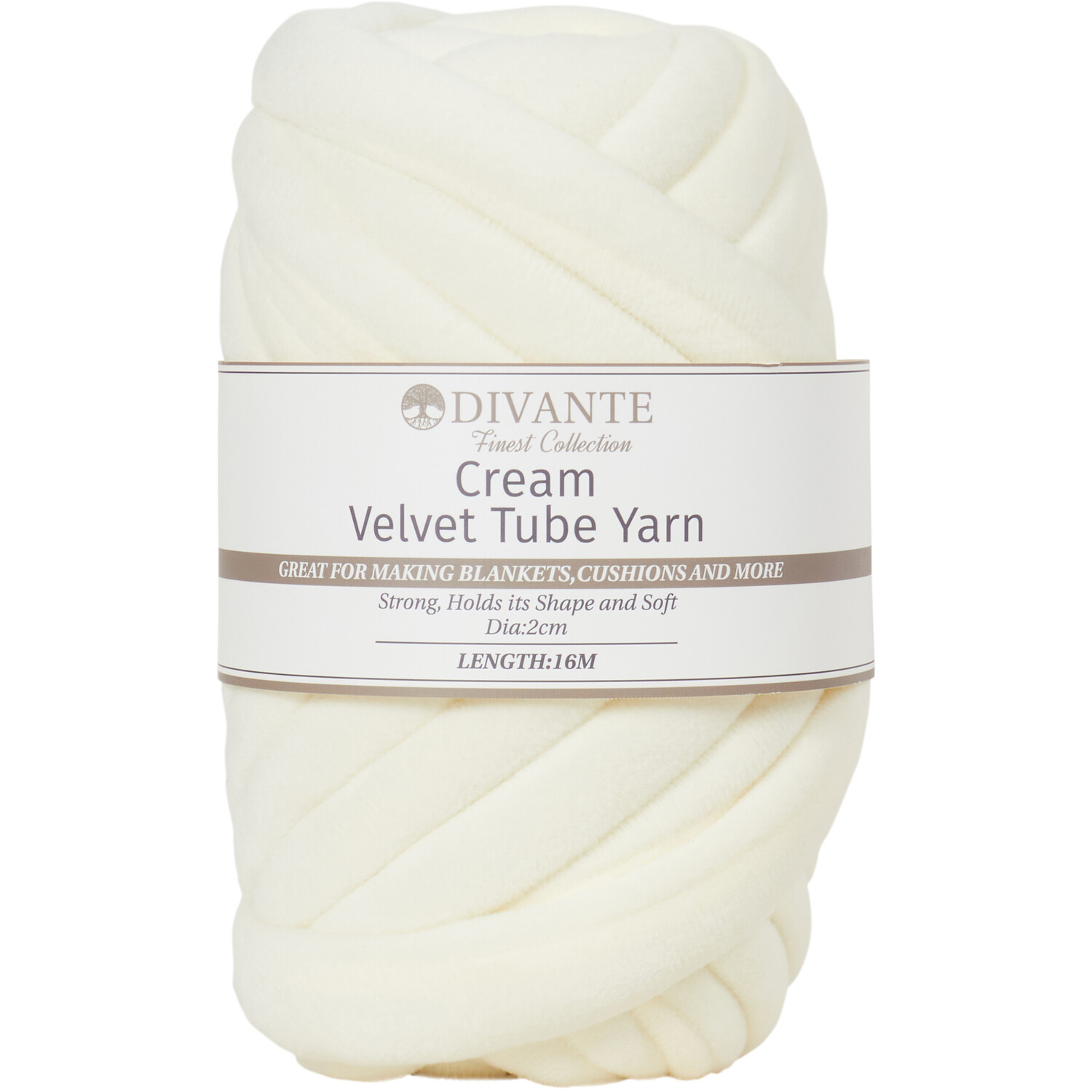 Divante Velvet Tube Yarn - Cream Image 1