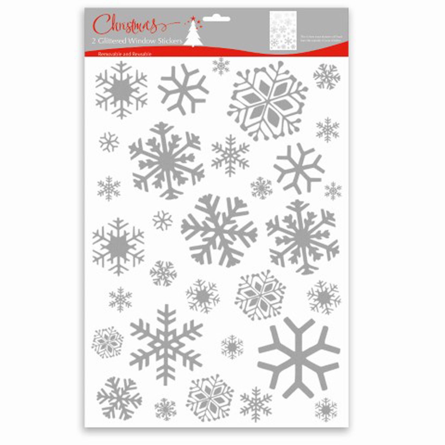 Frosted Fairytale Snowflake Christmas Window Stickers Image