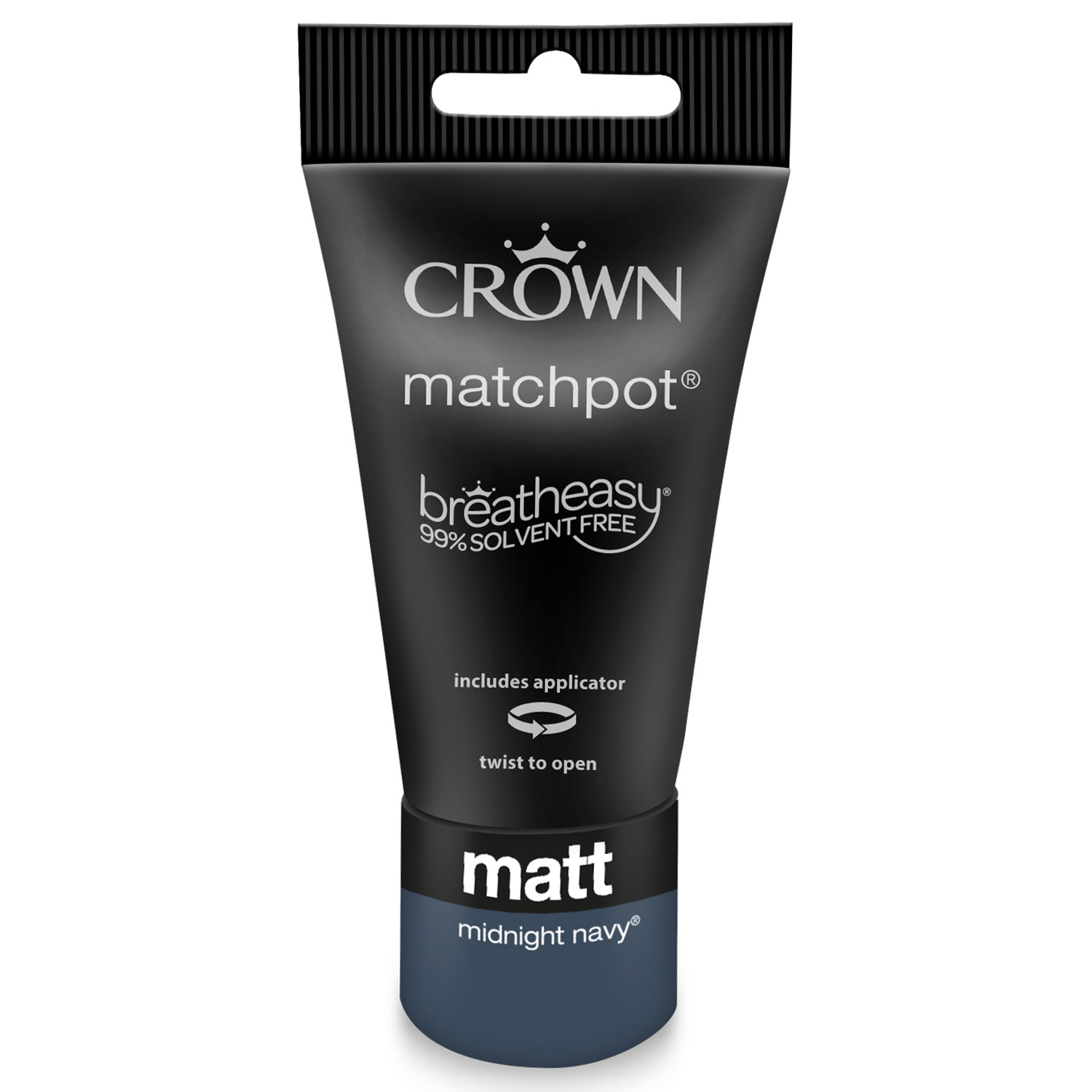 Crown Breatheasy Midnight Navy Matt Feature Wall Tester Pot 40ml Image