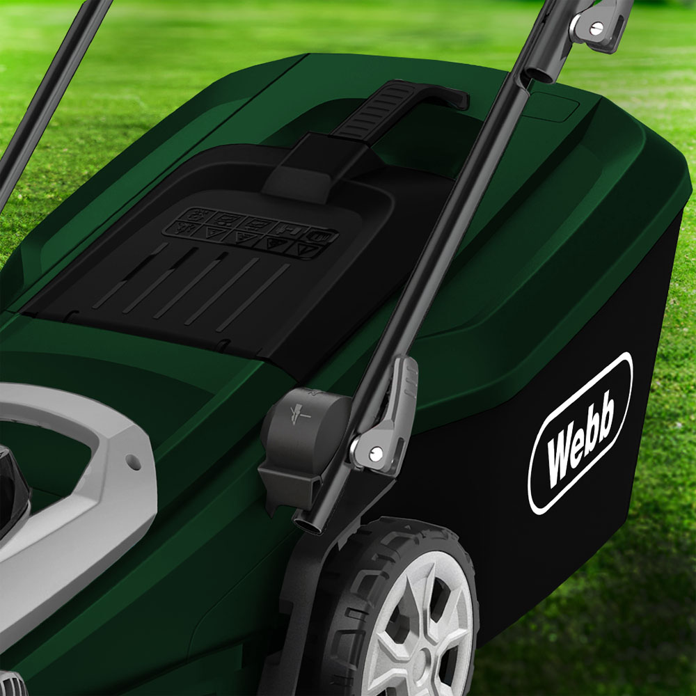 Webb Classic WEER37RR 1600W Hand Propelled 37cm Rotary Electric Lawn Mower Image 4