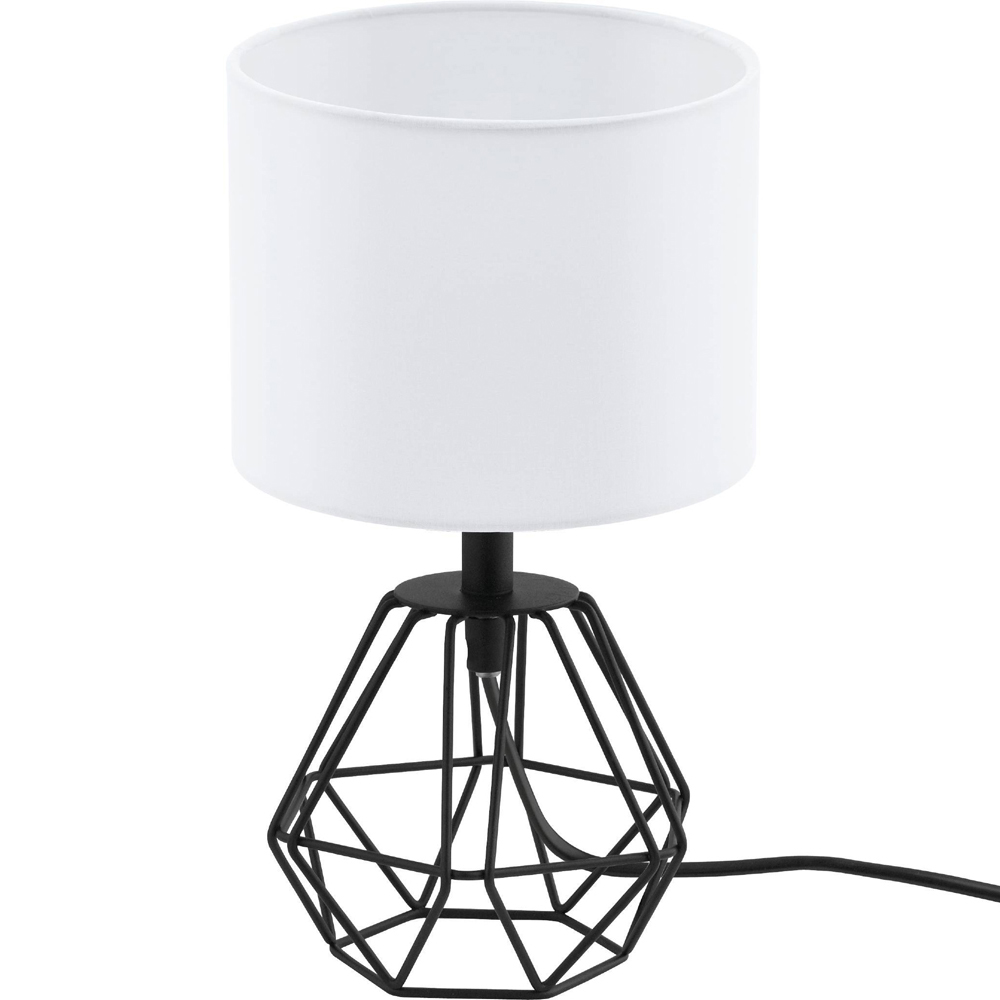 EGLO Carlton 2 Black and White Table Lamp Image 1