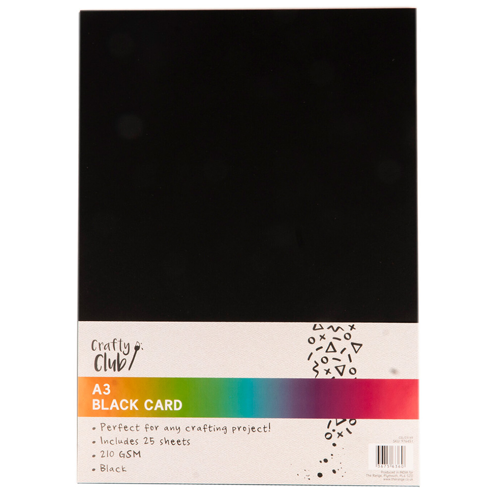 Crafty Club Black Craft Card A3 Image