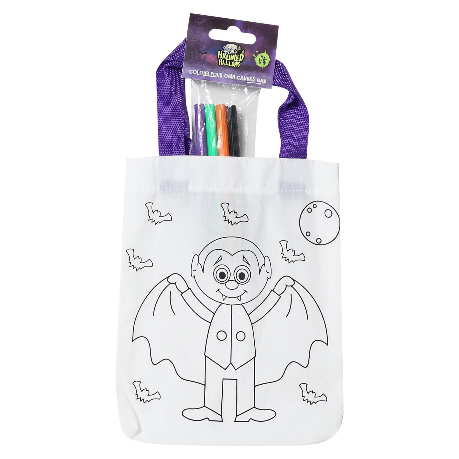 Create Your Own Halloween Canvas Bag Image 1