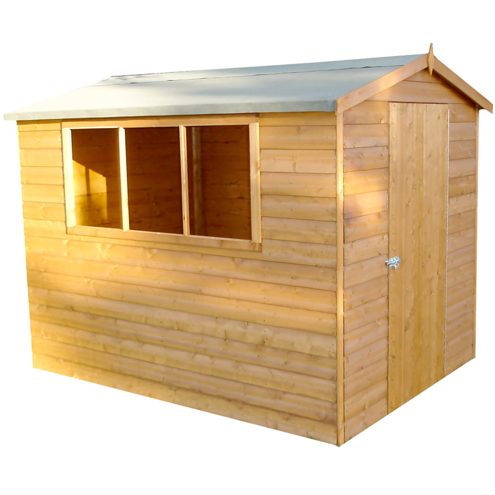 Shire Lewis 8 x 6ft Wooden Shiplap Apex Shed Image 1