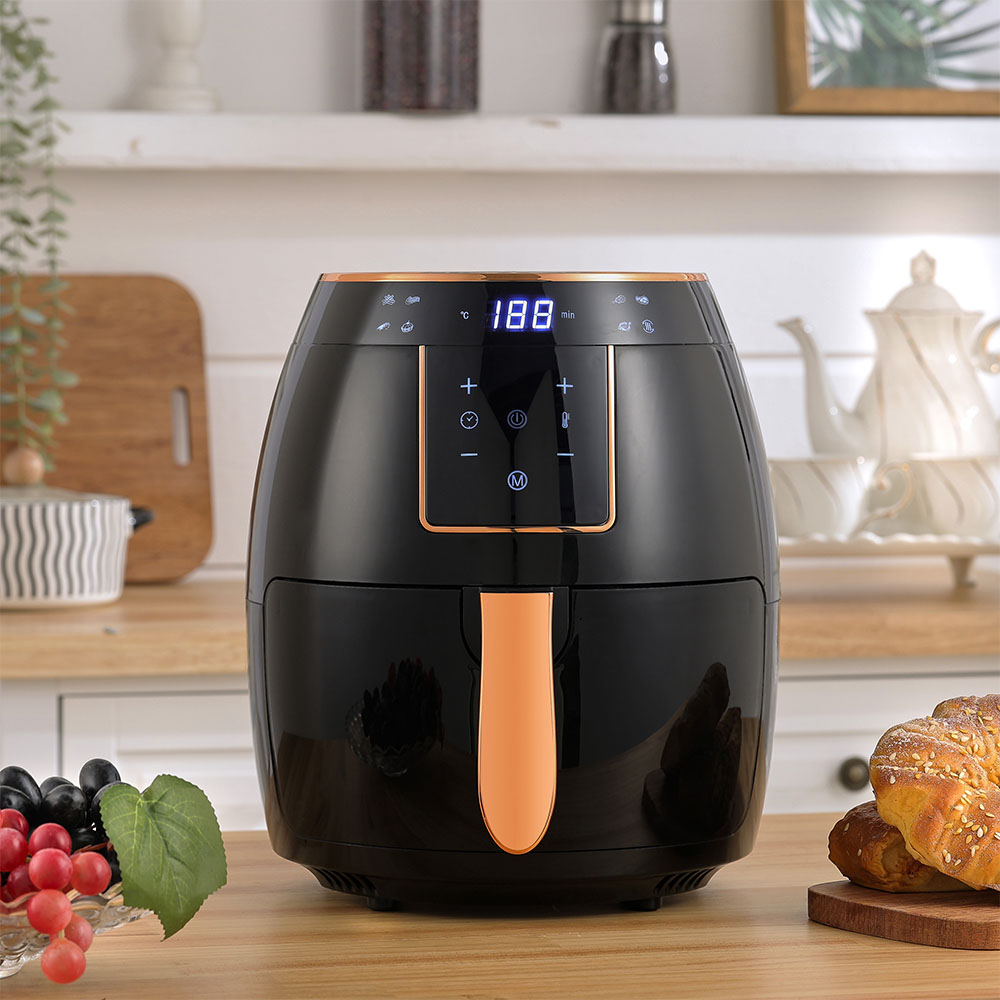 Living and Home DM0502 5L Black Digital Touchscreen Air Fryer 1300W Image 2