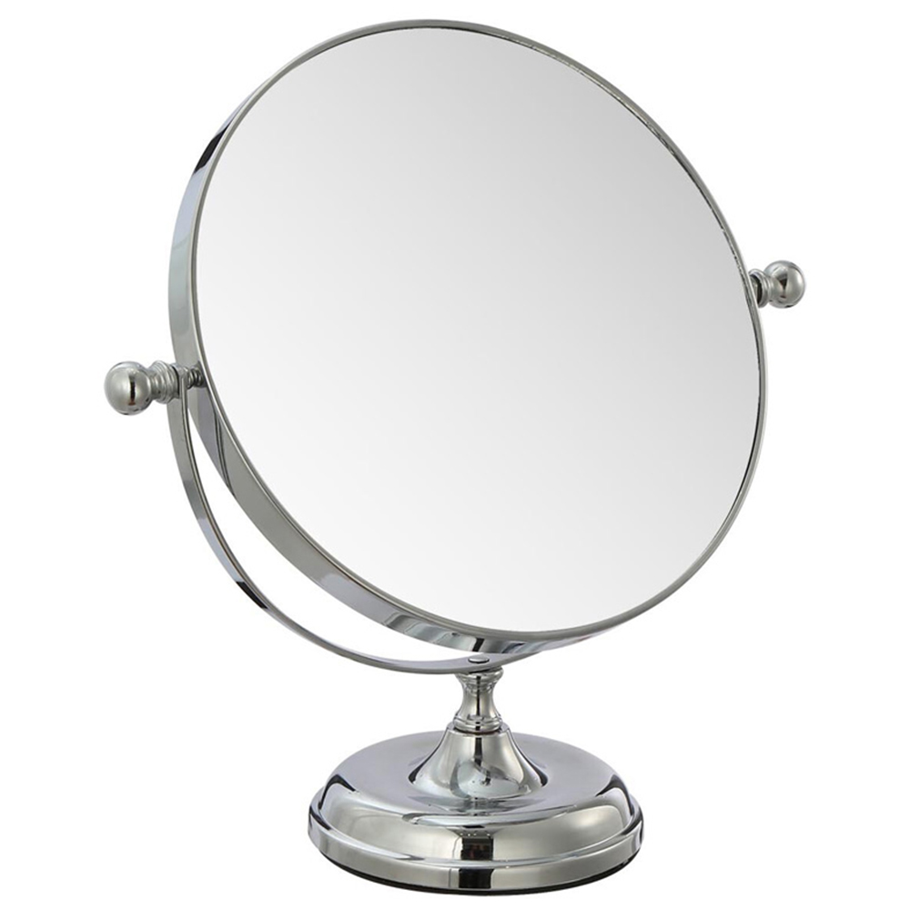 Silver Chrome Cosmetic Mirror 33.5 x 32cm Image 1