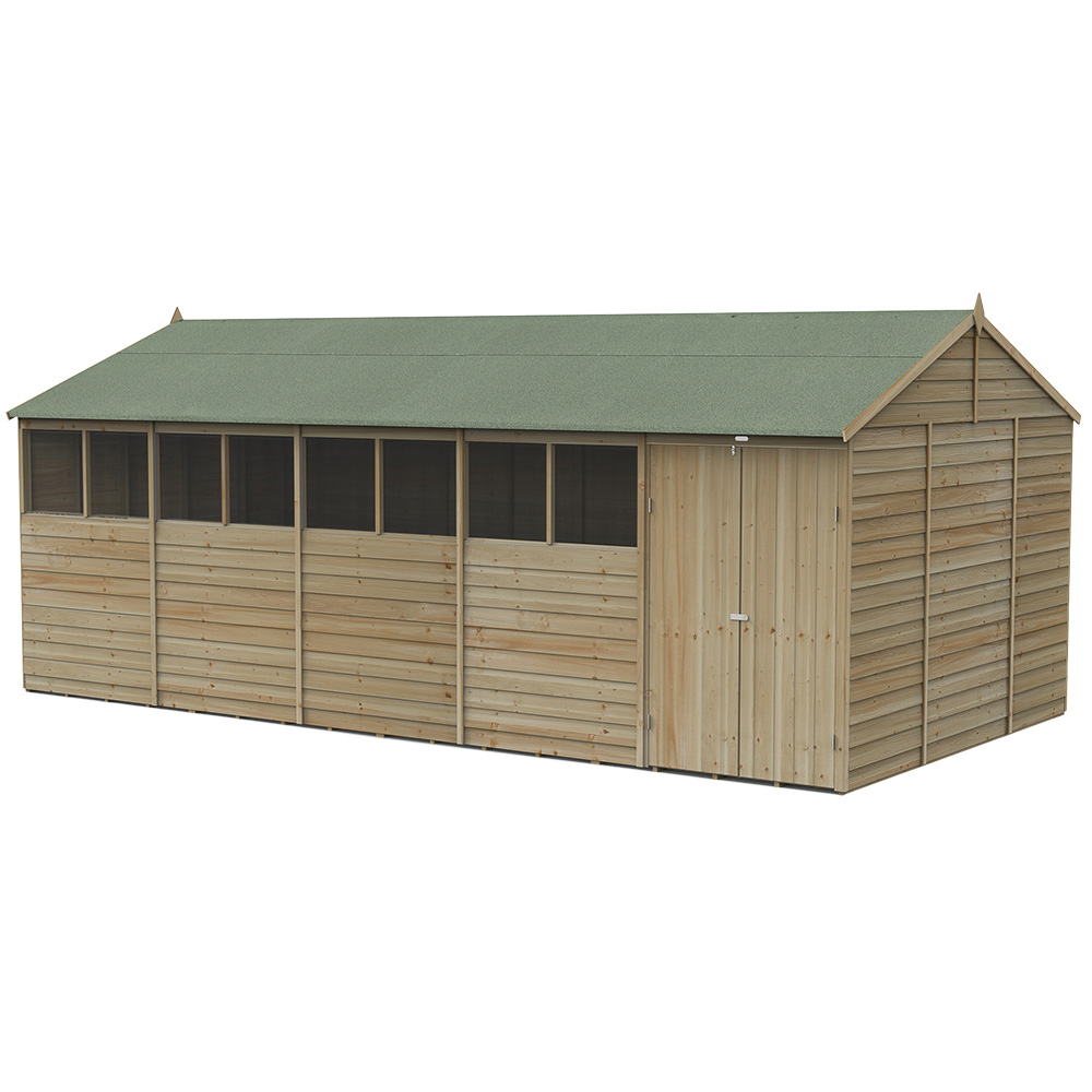 Forest Garden 4LIFE 20 x 10ft Double Door Reverse Apex Shed Image 1