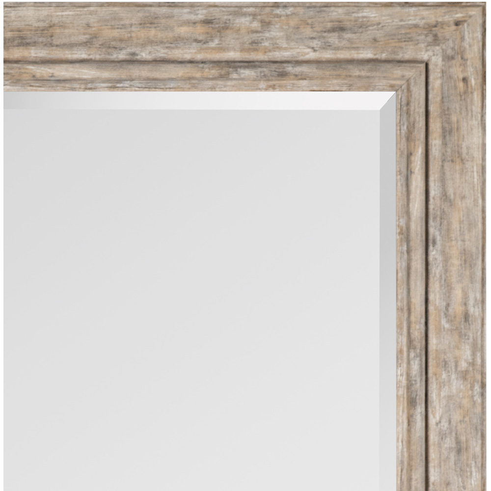 Clovelly Rustic Wood Effect Framed Mirror 120 x 80cm Image 2