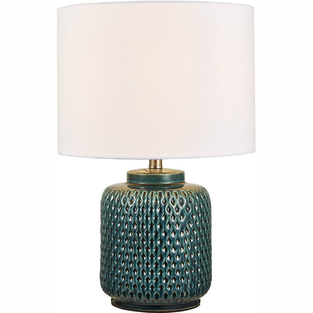 The Lighting and Interiors Teal Vision Gloss Table Lamp Image 2