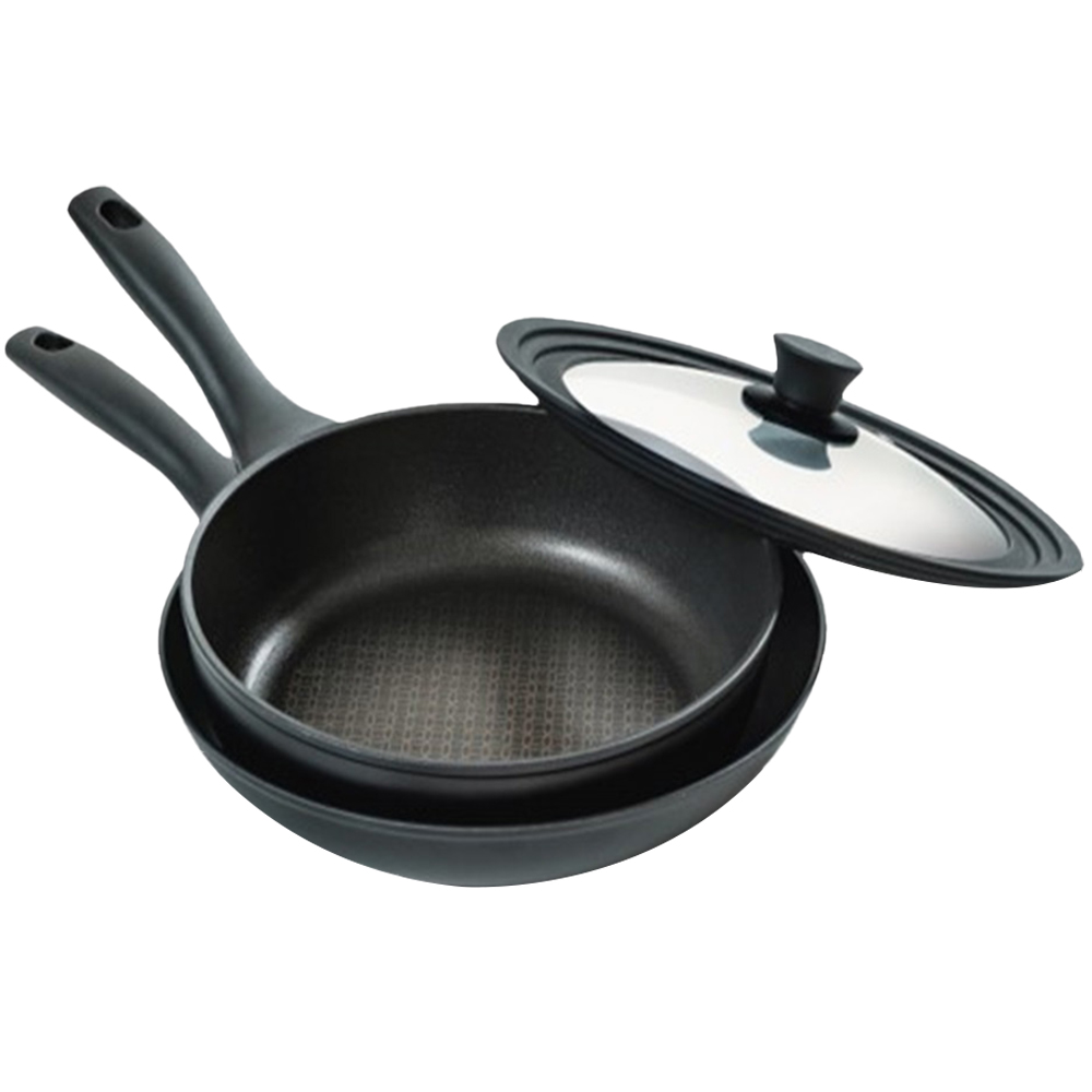 Nadiya x Prestige 2 Piece Stackable Frying Pan Set Image 1