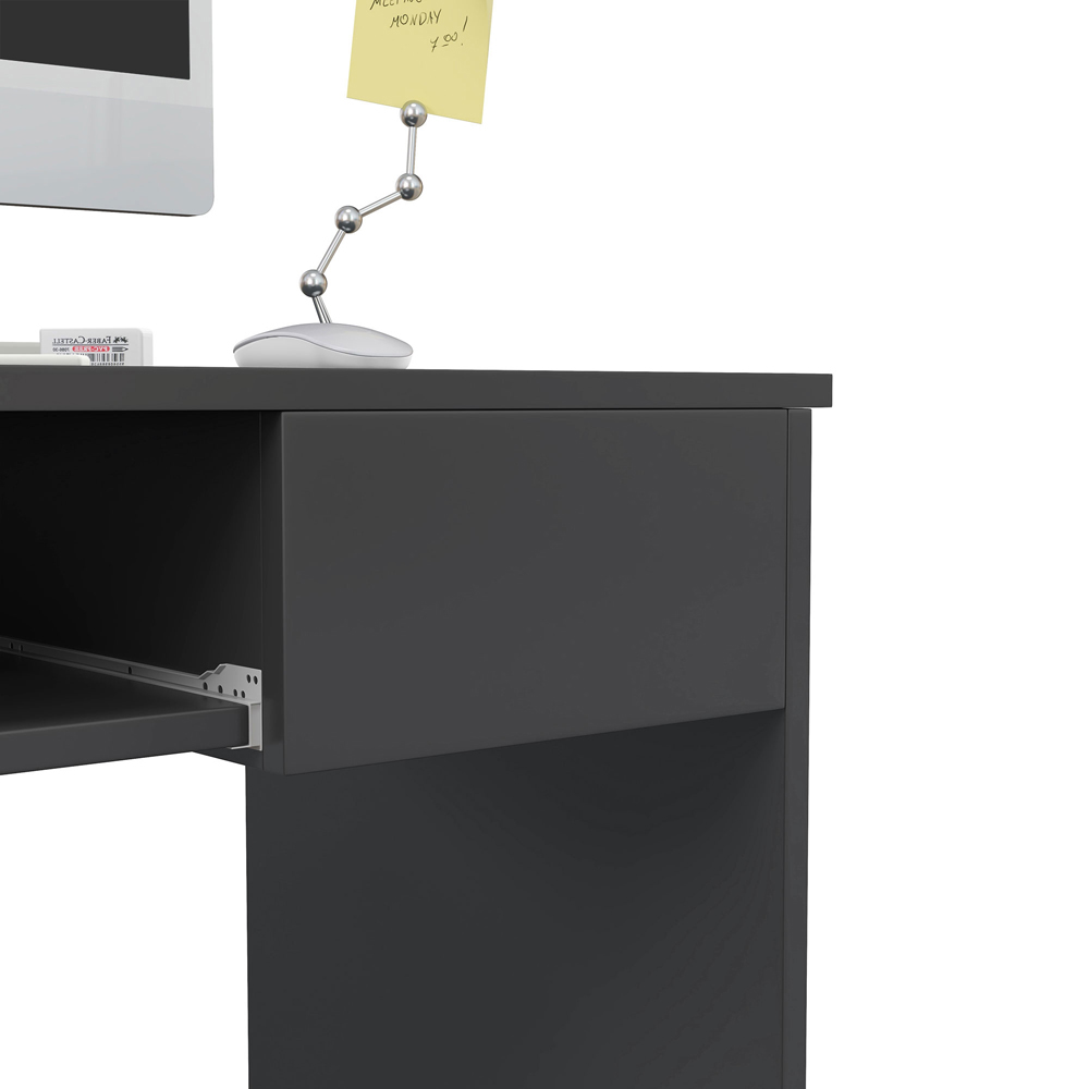 Portland Grey Compact Computer Desk Image 3