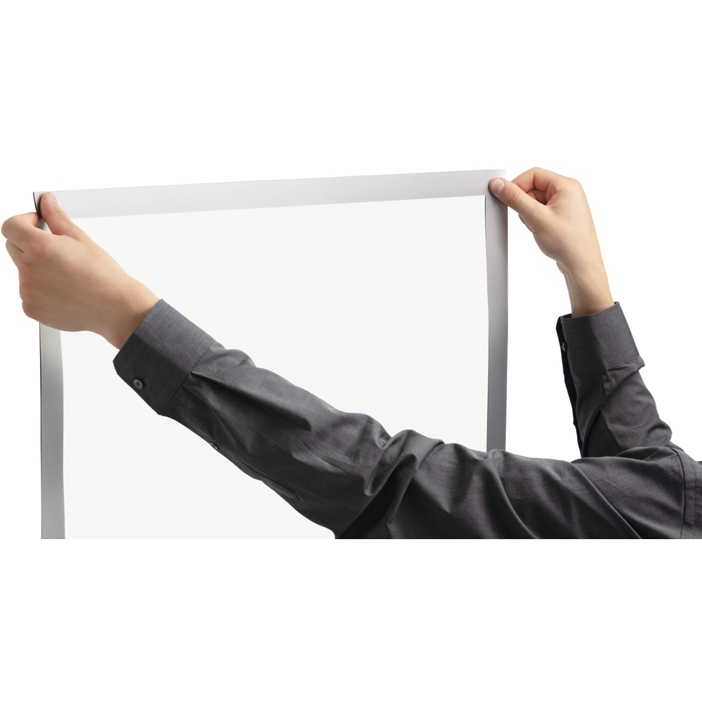 Durable Duraframe Silver Adhesive Magnetic Signage Frame A1 Image 5
