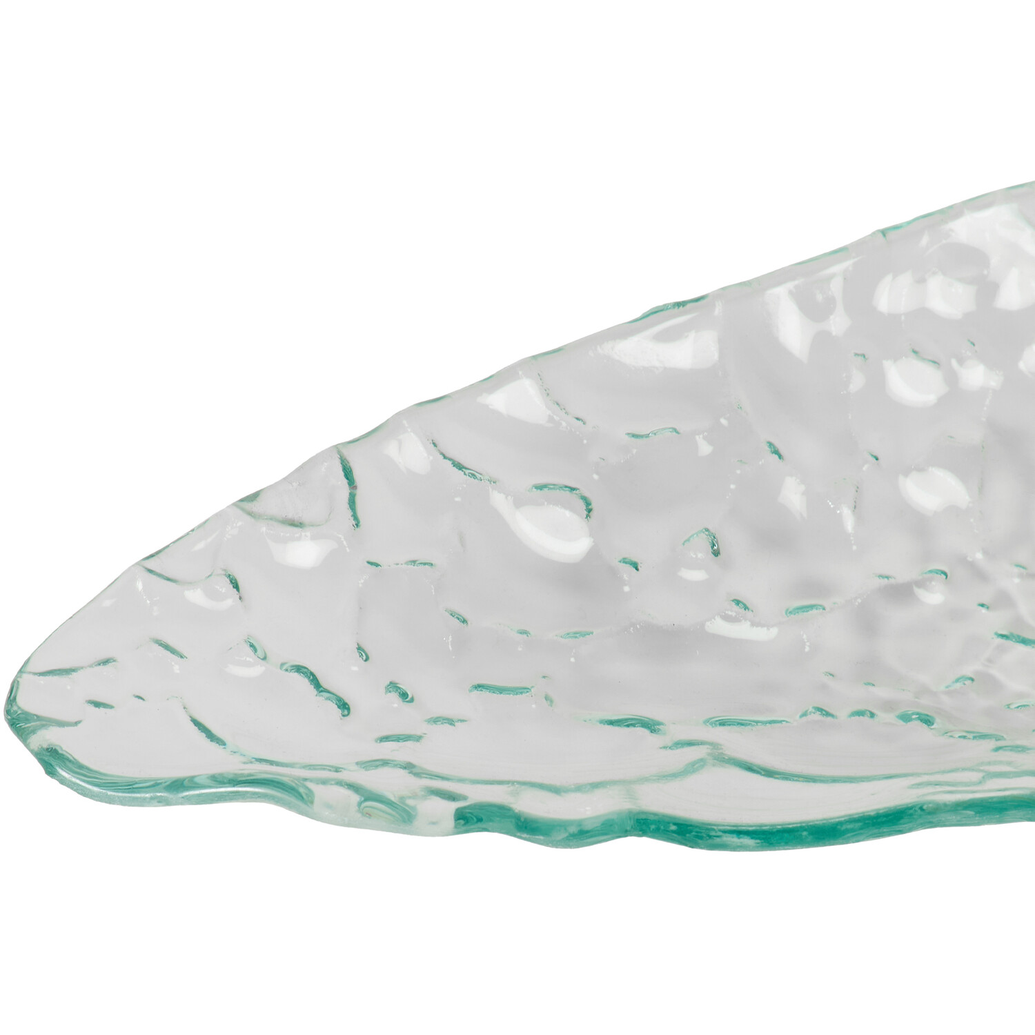 Glass Leaf Bowl - Clear Image 3