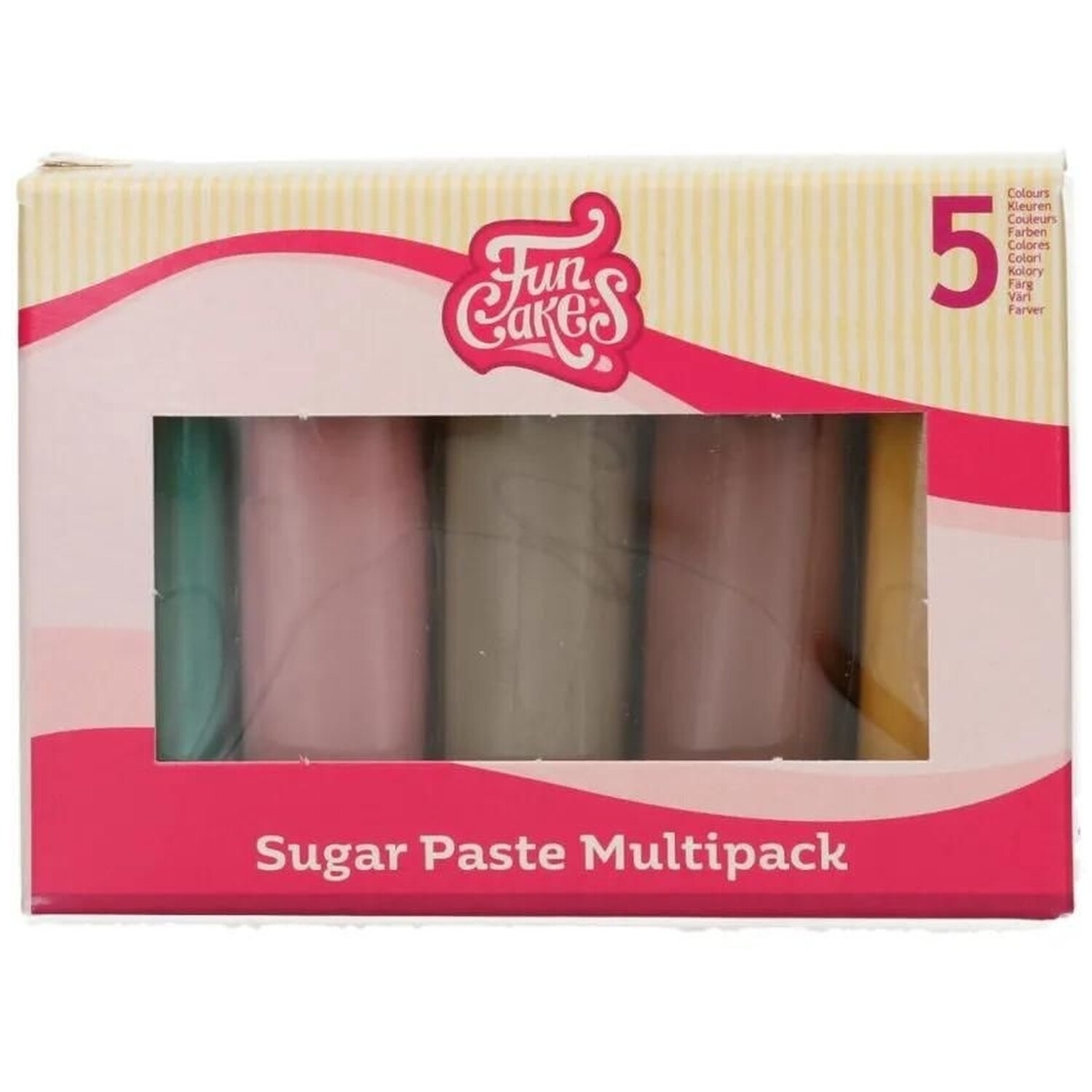 Pack of 5 FunCake Sugar Paste - Neutrals Image