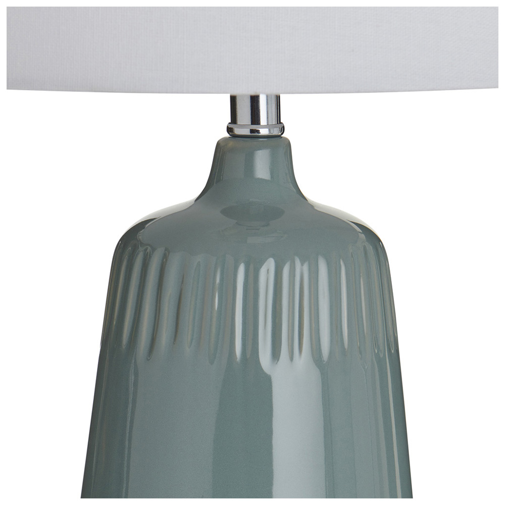 Wilko Grey Ceramic Dash Table Lamp Image 3