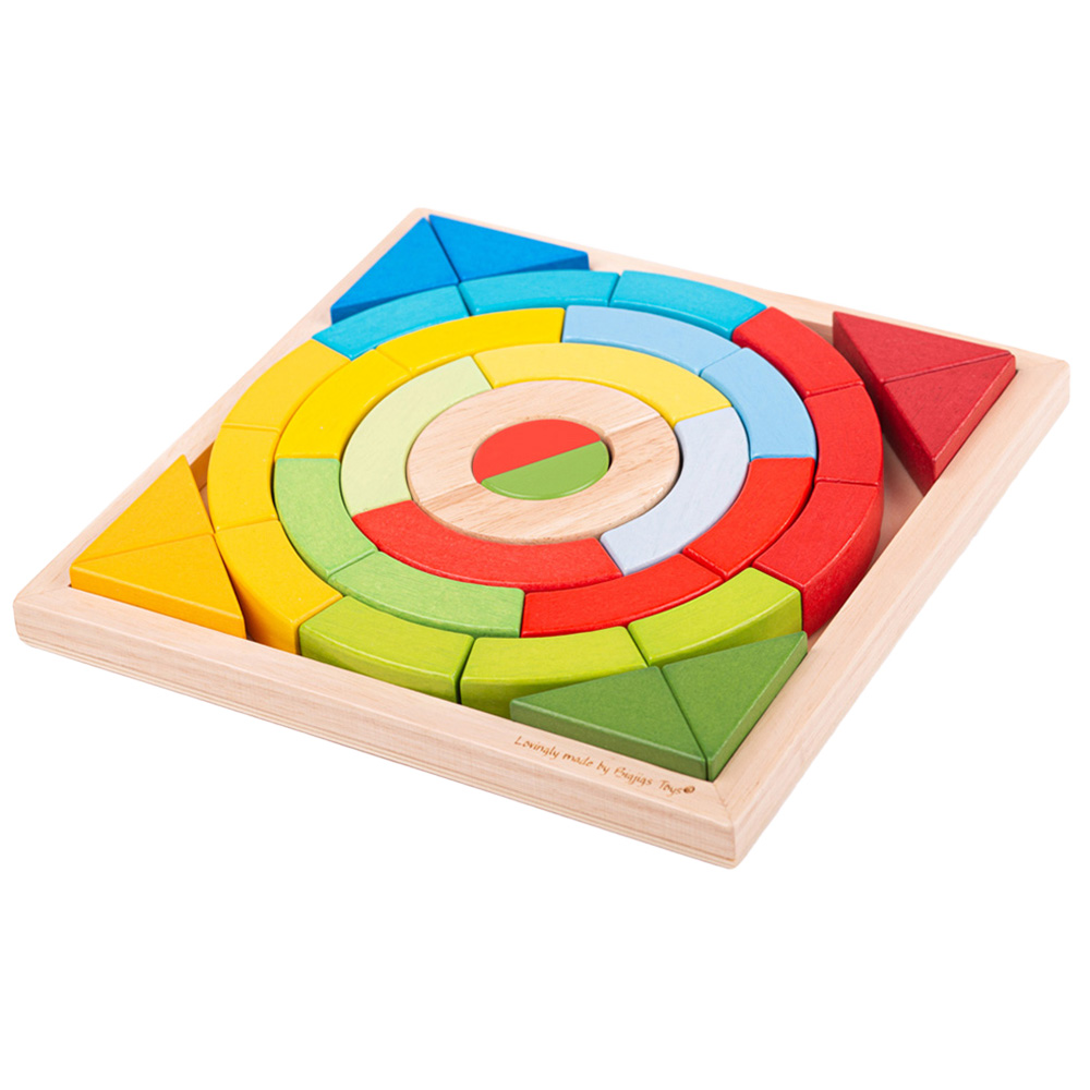 Bigjigs Toys Stacking Arches and Triangles Multicolour Image 1