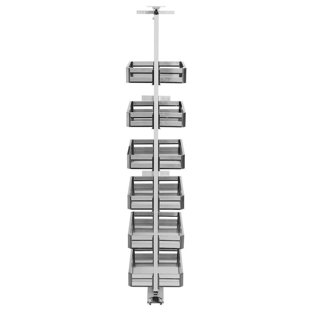 Living and Home Tall Metal Mesh Slide Rail Panel Kitchen Basket Cabinet Image 3