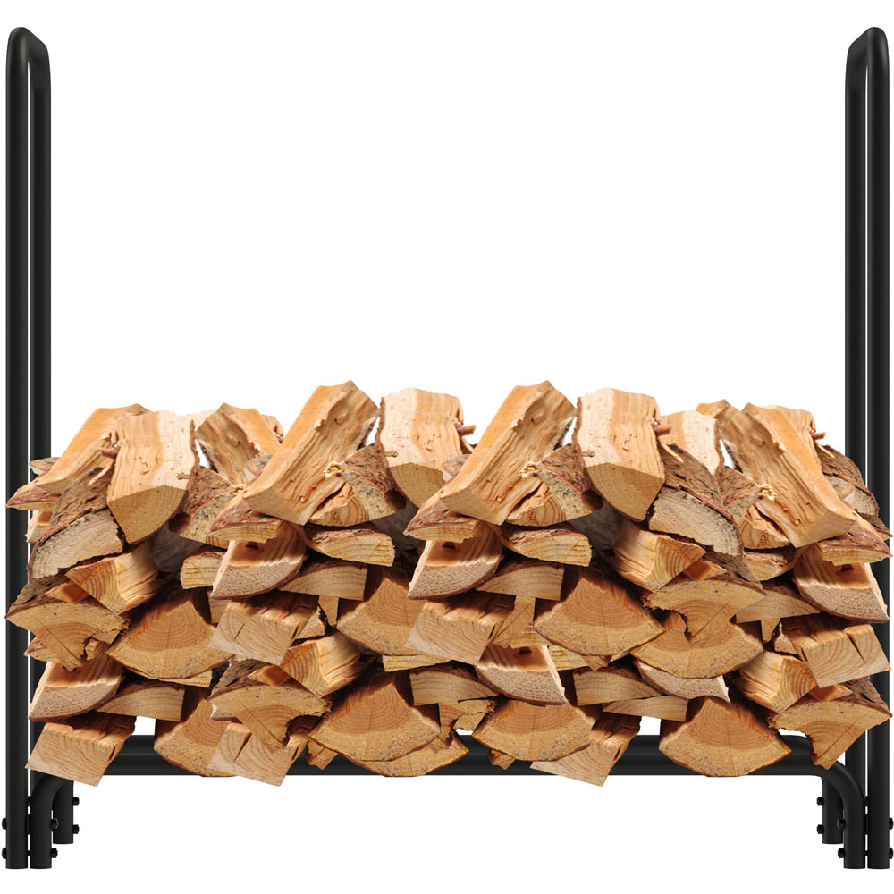 AMOS Metal Firewood Log Rack With Cover 4ft Image 3