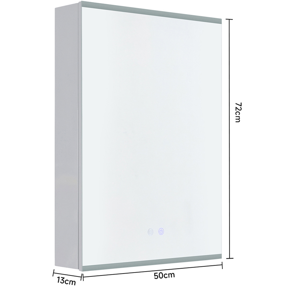 Living and Home White Fog Free Top and Bottom LED Mirror Cabinet Image 6