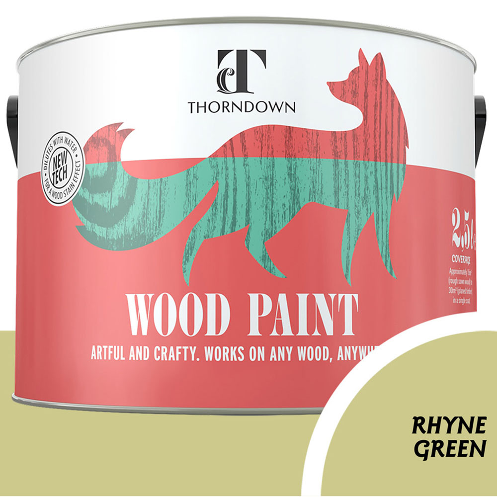 Thorndown Rhyne Green Satin Wood Paint 2.5L Image 3