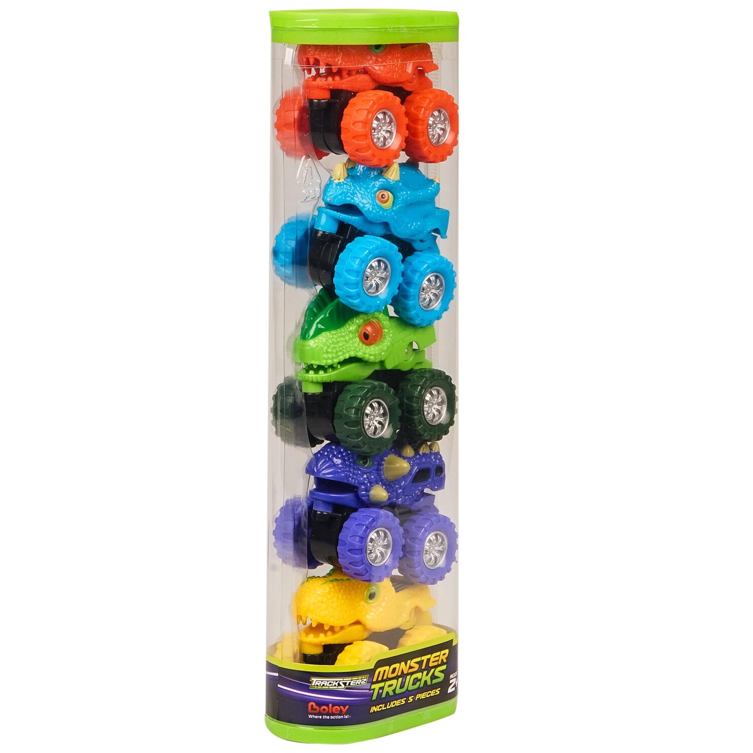 Tracksterz Multi Coloured Monster Trucks Toy 5 Pack Image 1