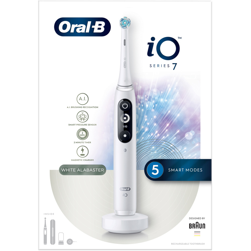 Oral-B iO Series 7 White Alabaster  Rechargeable Toothbrush Image 1