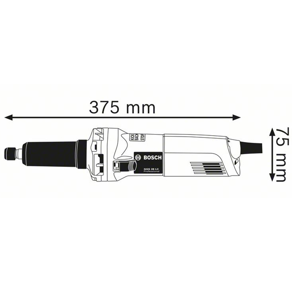 Bosch Long Straight Professional Grinder 650W 110V Image 3