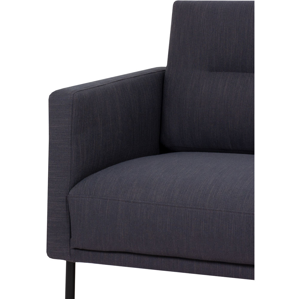 Florence Larvik 3 Seater Anthracite Sofa with Black Legs Image 6
