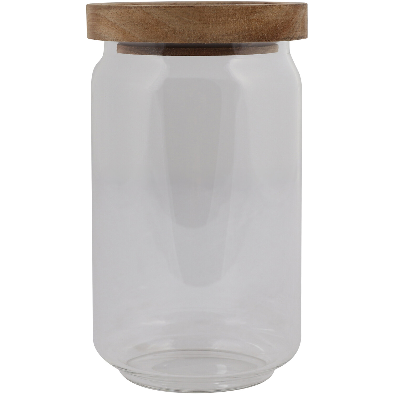 Storage Jar with Acacia Lid - Clear / 750ml Image 1