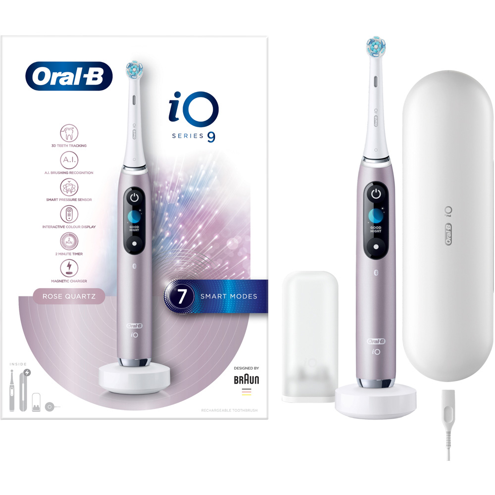 Oral-B iO Series 9 Rose Quartz Rechargeable Toothbrush Image 4