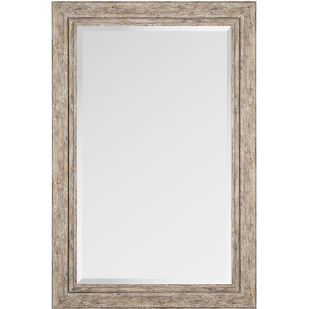 Clovelly Rustic Wood Effect Framed Mirror 120 x 80cm Image 1