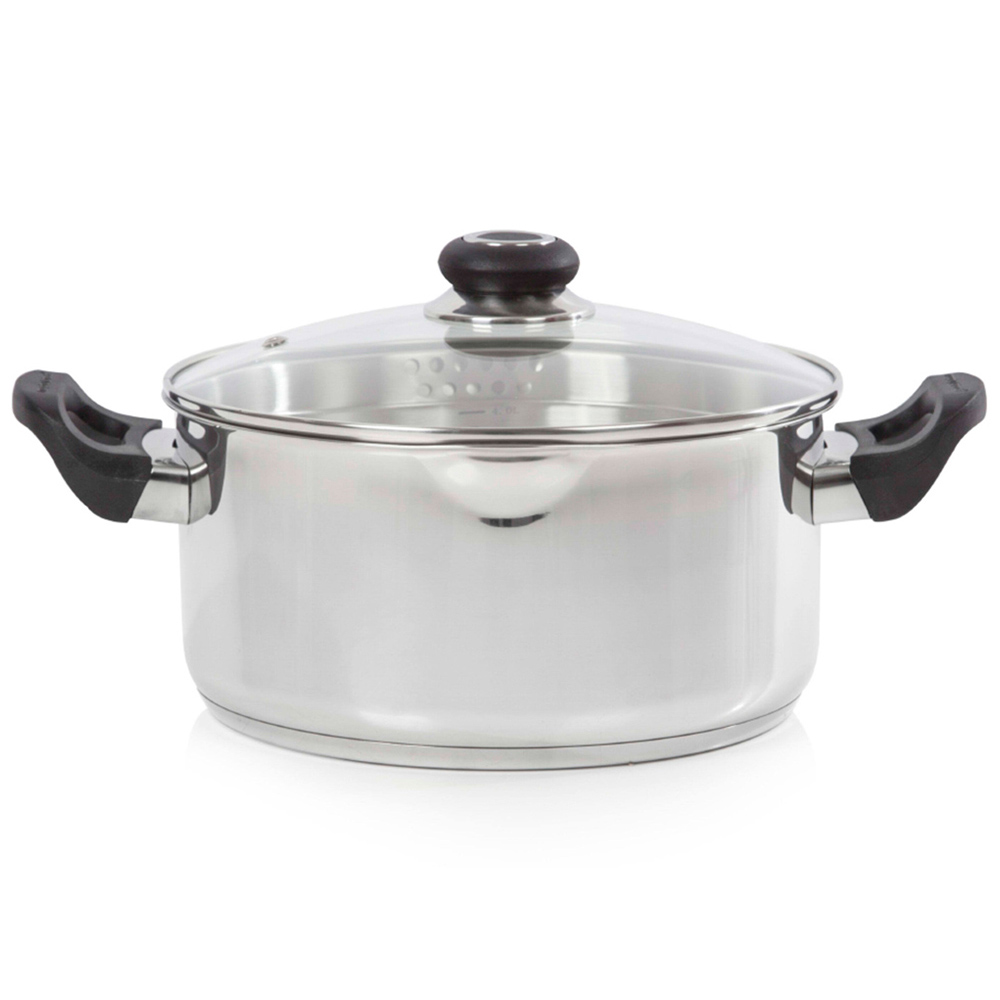 Morphy Richards 24cm Stainless Steel Casserole with Lid Image 1