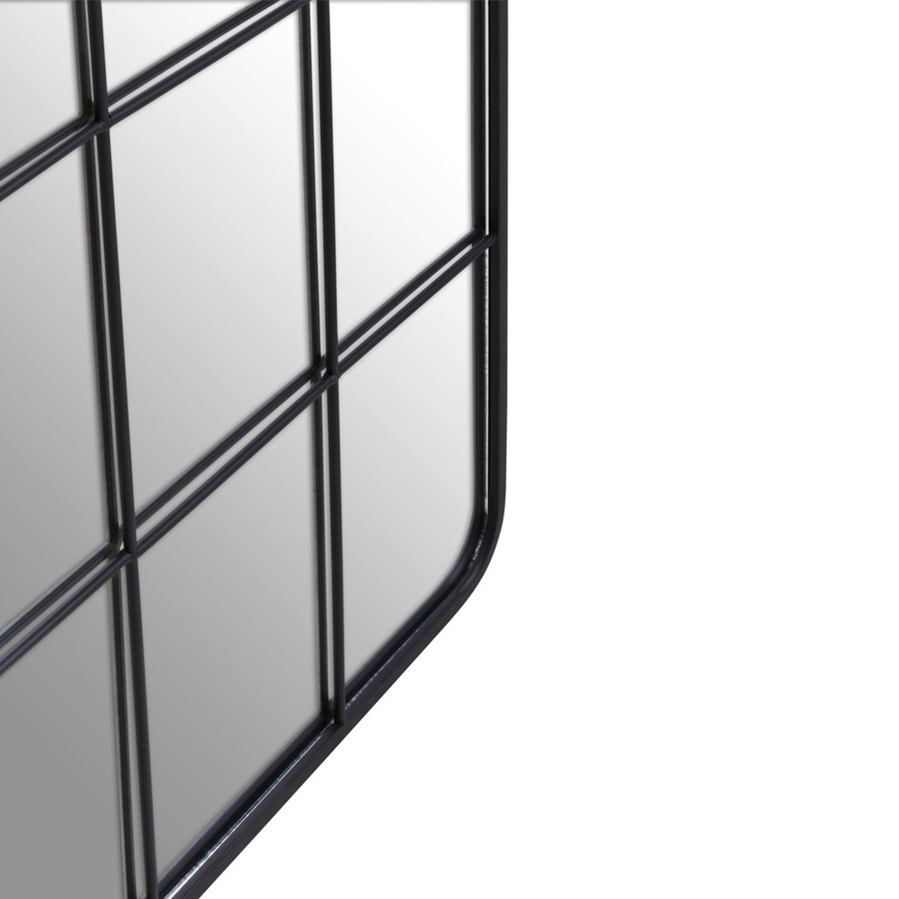 Premier Housewares Clayton Smooth Black Finish Rectangular Wall Mirror Image 5