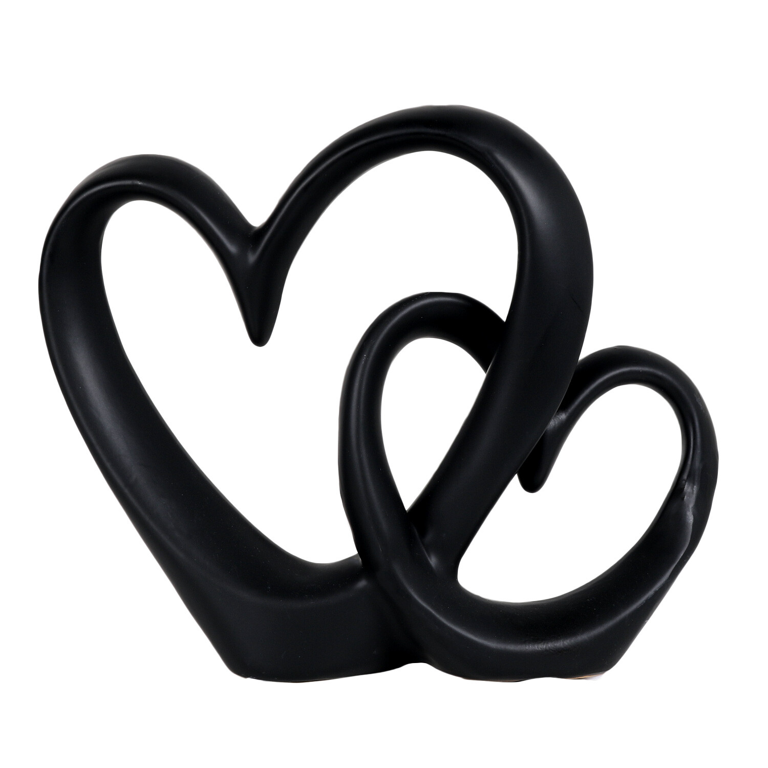 Single Black or White Double Heart Ornament in Assorted styles Image 1