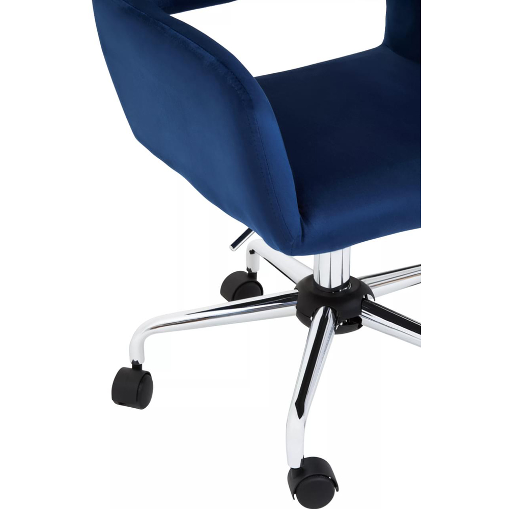 Interiors by Premier Brent Navy and Chrome Swivel Home Office Chair Image 8