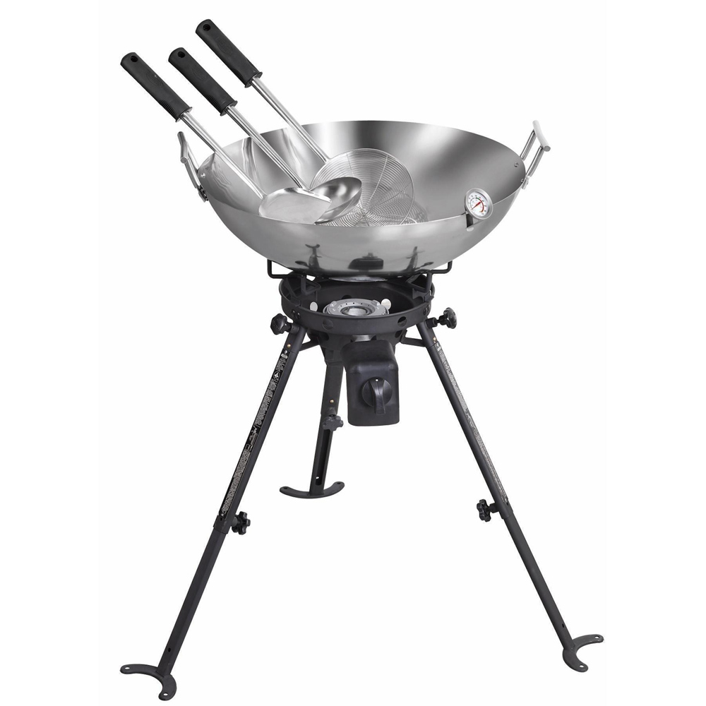 Callow Complete Outdoor Gas Wok Set with Wok and High Power Burner Image 1