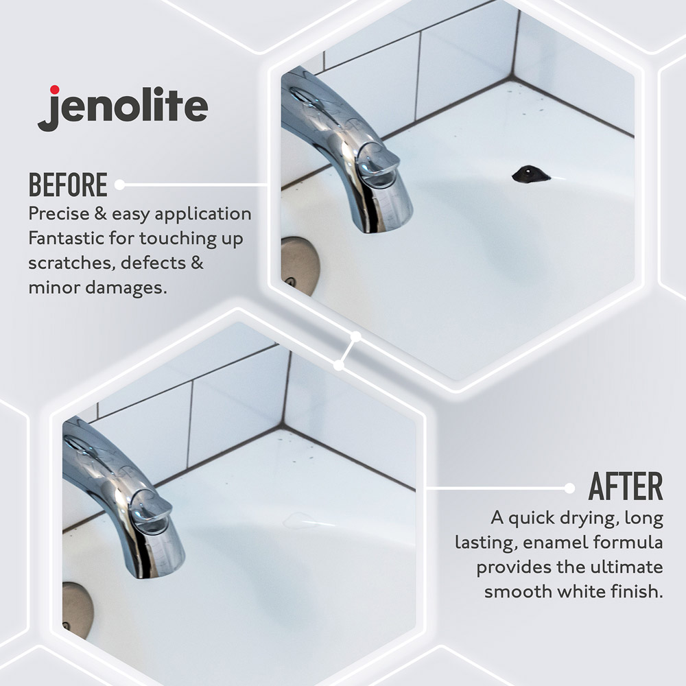 Jenolite Kitchen & Bathroom Enamel Repair 20ml Image 5