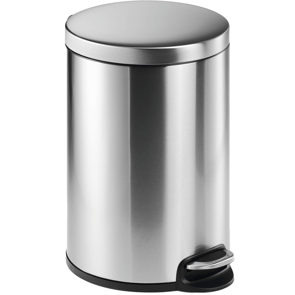Durable Silver Stainless Steel Pedal Bin 20L Image 1