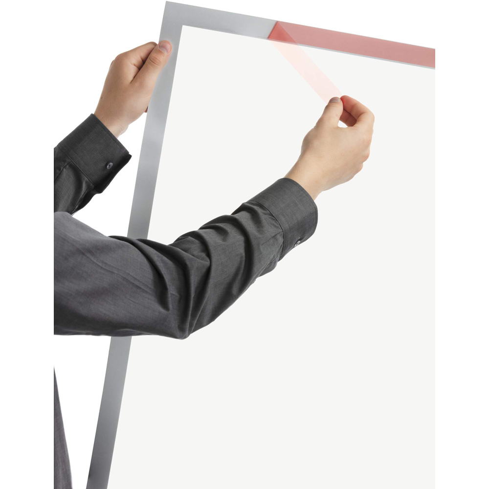 Durable Duraframe Silver Adhesive Magnetic Signage Frame A1 Image 4