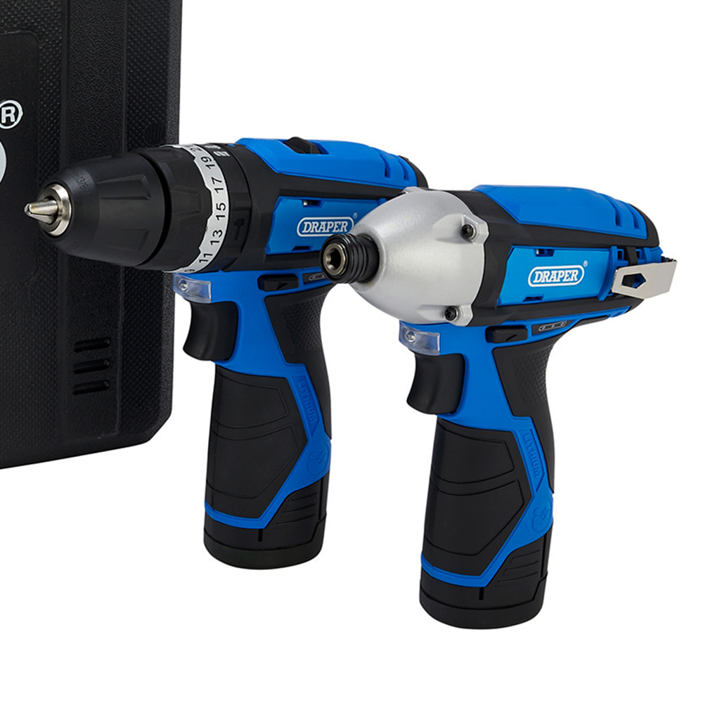 Draper 12V 2 x 1.5Ah Lithium-Ion Combi Drill and Impact Driver with Charger Image 3