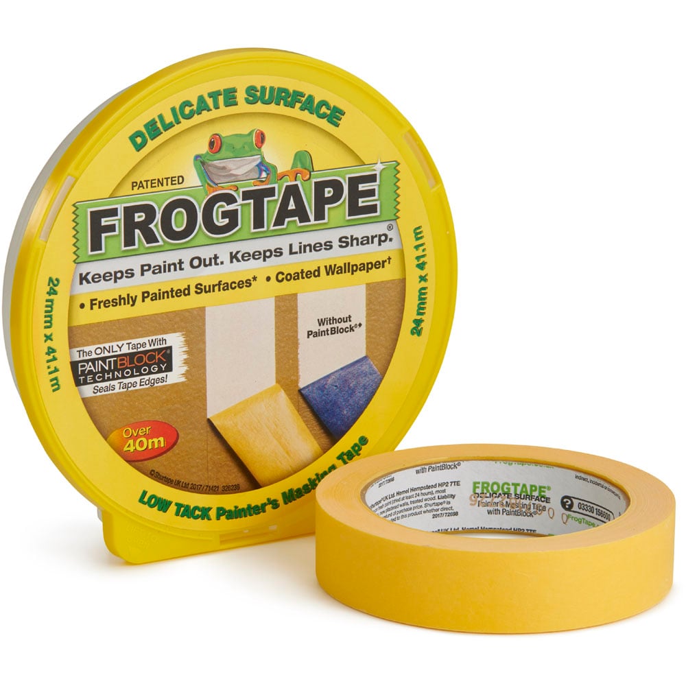 FrogTape 24mm Yellow Delicate Surface Painters Tape Image 2