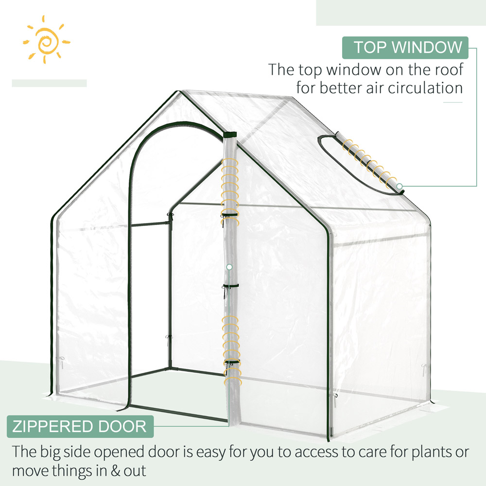 Outsunny PVC 5.9 x 3.3ft Portable Walk In Greenhouse Image 5