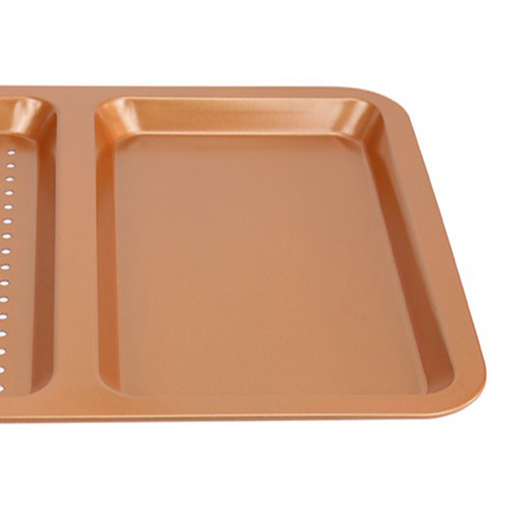 Cermalon Non Stick Twin Section Copper Baking Tray Image 3