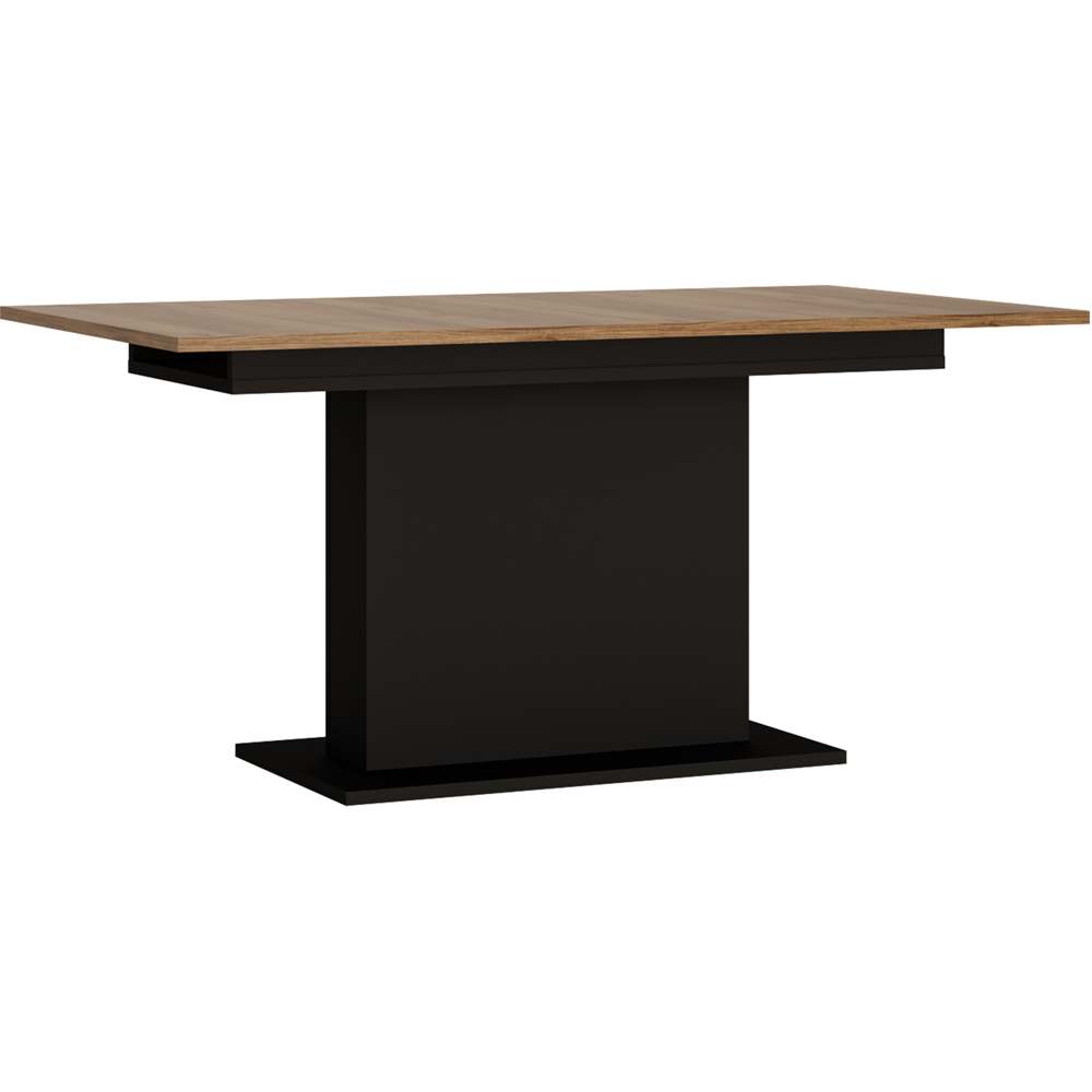 Florence Brolo 6 Seater 160 to 200cm Panel Effect Extending Dining Table Walnut Dark Image 2