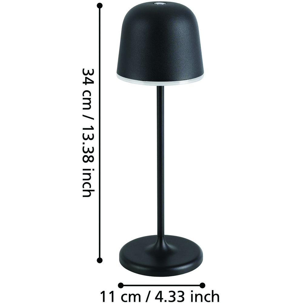 EGLO Mannera Black Cordless Table Lamp Image 4