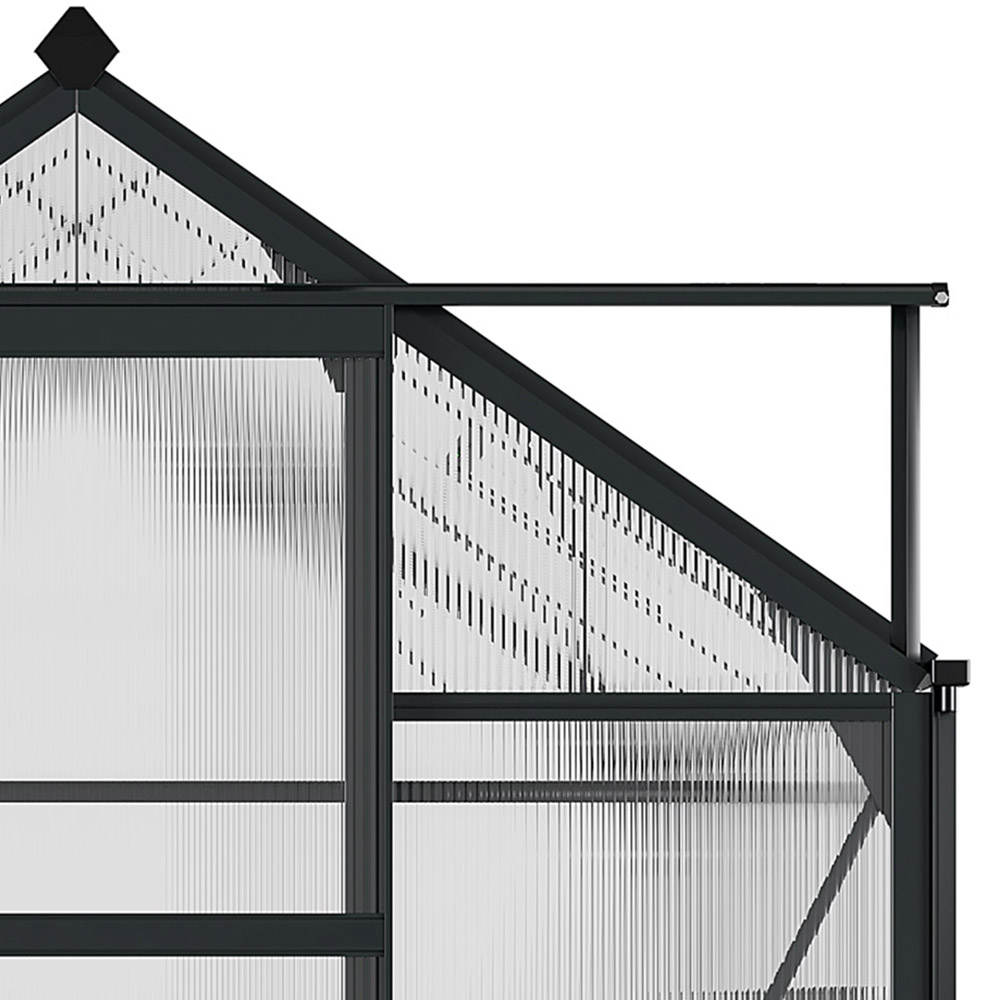 Outsunny Galvanised Aluminium Polycarbonate 6 x 8.2ft Walk In Greenhouse Image 3