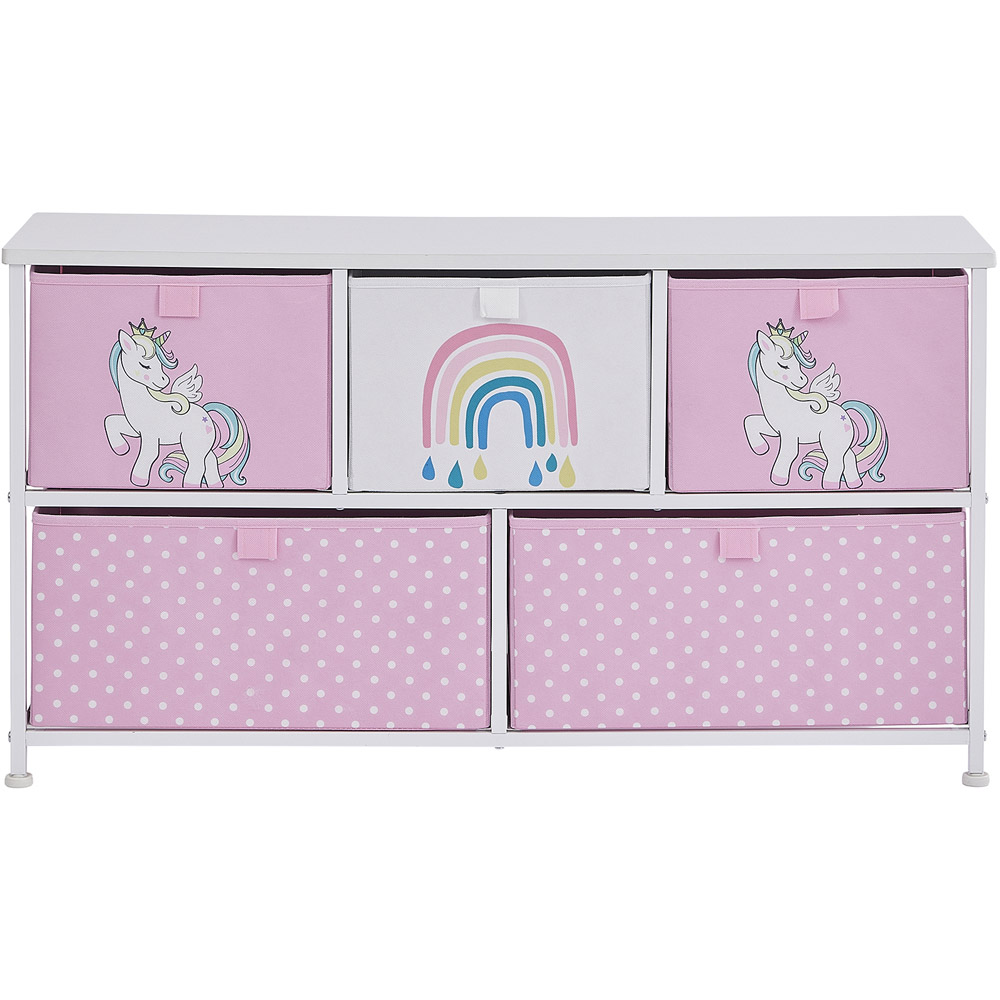 Liberty House Toys 5 Drawer Unicorn Kids Storage Chest Image 3
