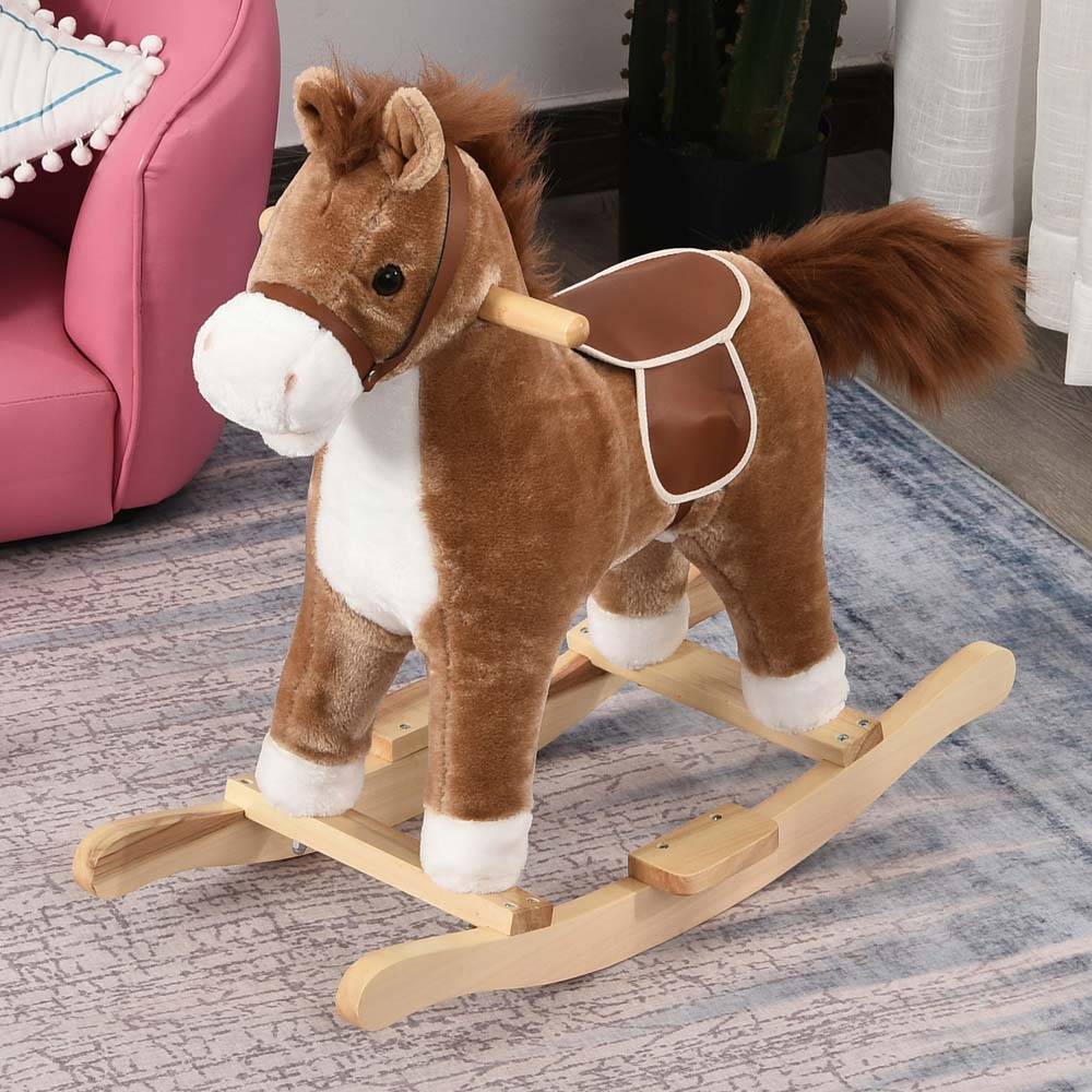 Tommy Toys Rocking Horse Pony Toddler Ride On Brown Image 2