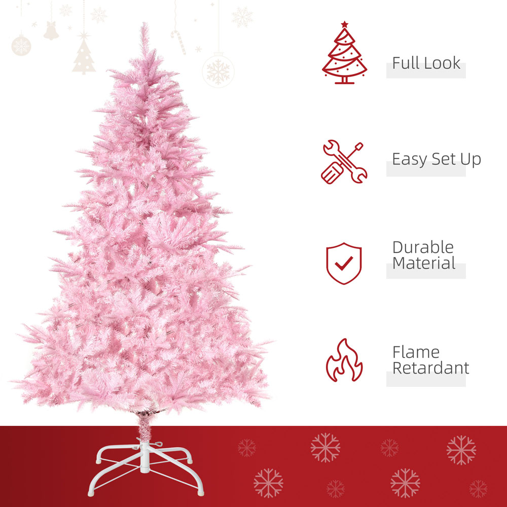 Everglow Pink Pop Up Artificial Christmas Tree 5ft Image 4