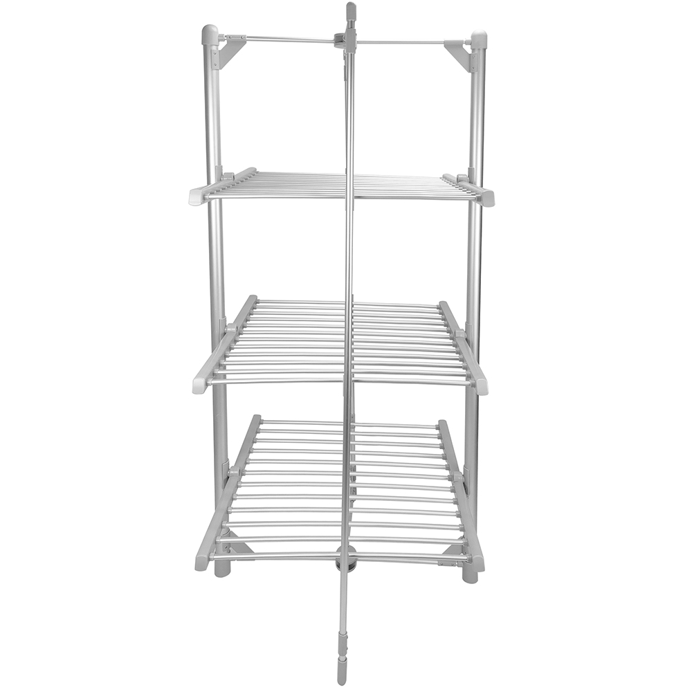 AMOS 3 Tier Silver Electric Clothes Airer with Cover Image 4